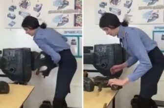 Хрупкая девушка разбирает сцепку для вагонов - «Видео приколы»